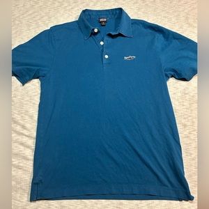 Patagonia Mens Polo Shirt Solid Blue XS Button‎ Short Sleeve Organic Cotton